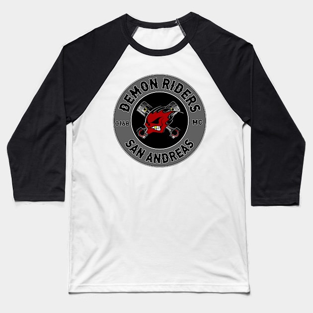 SAN ANDREAS - Demon Riders Baseball T-Shirt by Hunter